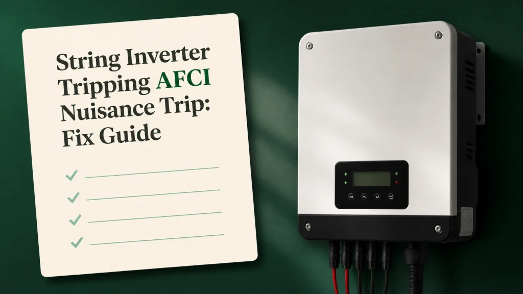 string inverter tripping afci nuisance trip