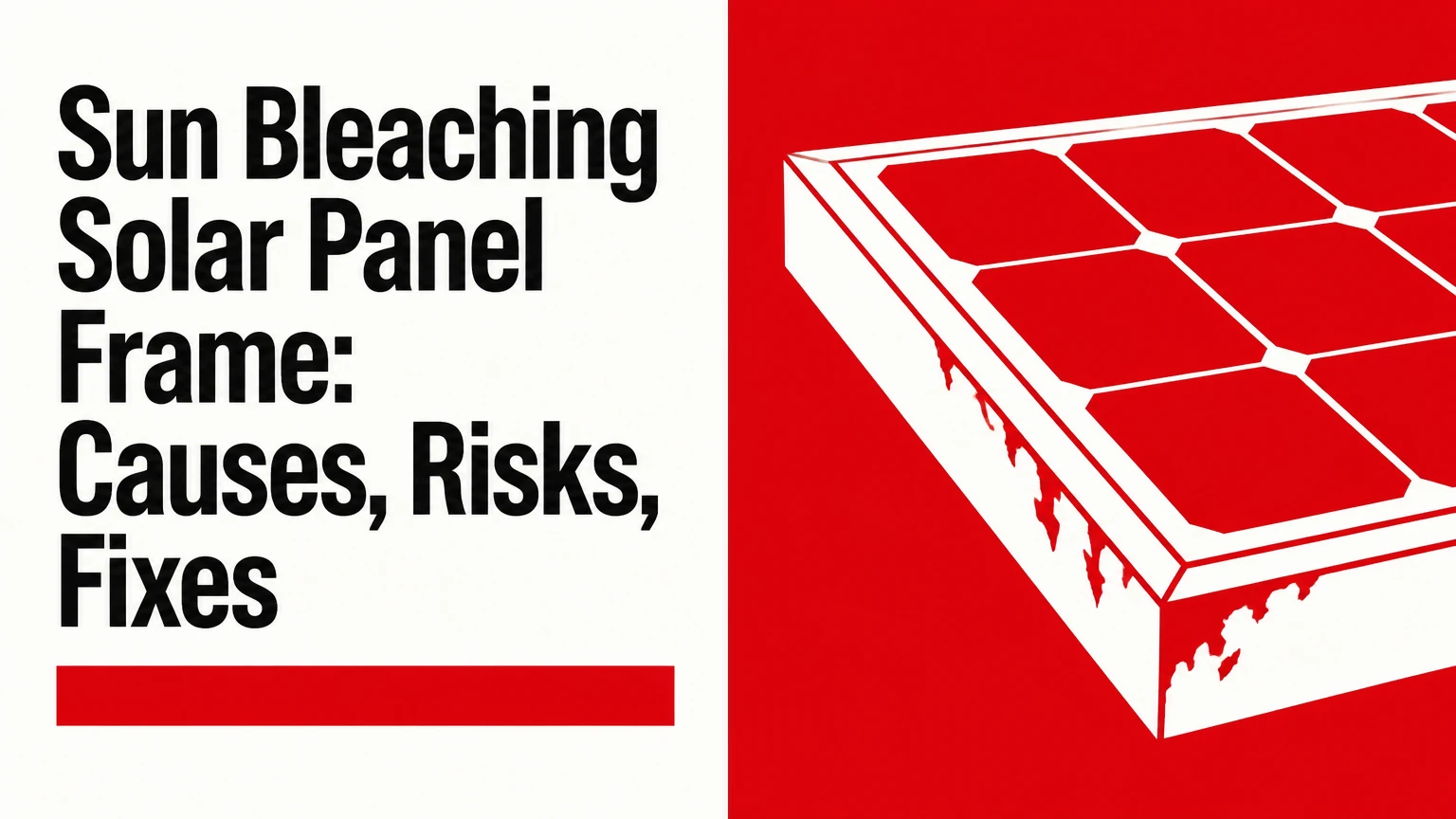 sun bleaching solar panel frame
