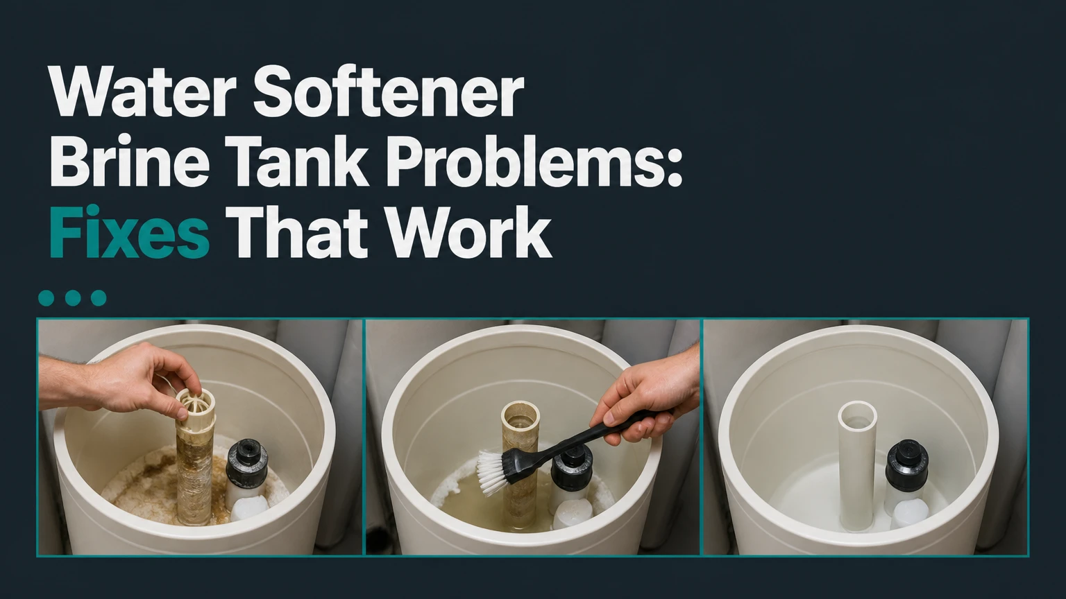 water softener brine tank problems