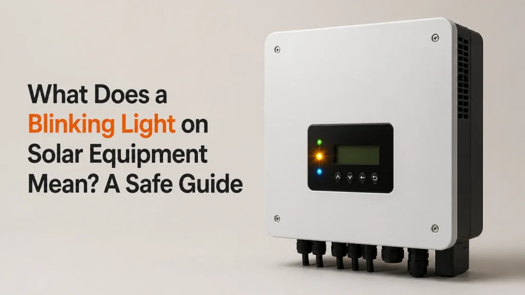 what does a blinking light on solar equipment mean