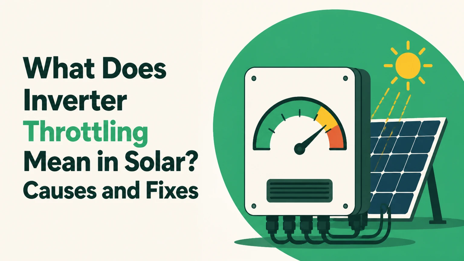what does inverter throttling mean in solar