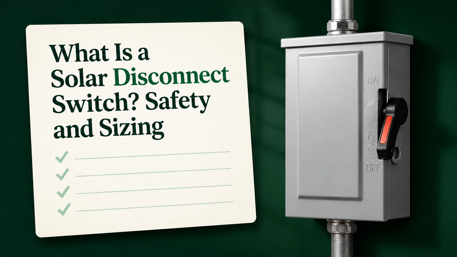 what is a solar disconnect switch