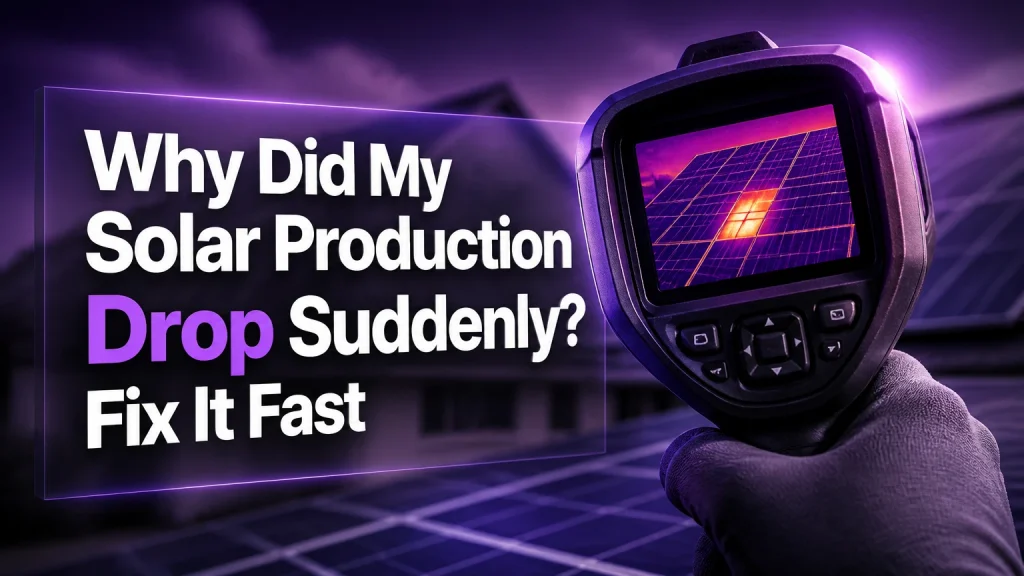 why did my solar production drop suddenly