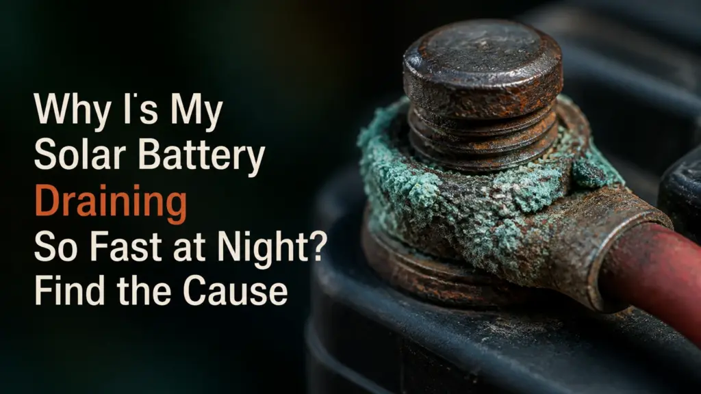 why is my solar battery draining so fast at night