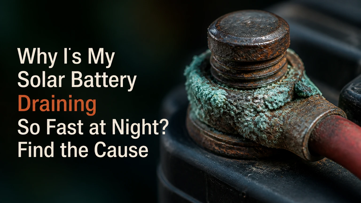 why is my solar battery draining so fast at night