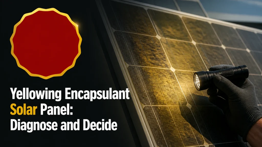 yellowing encapsulant solar panel