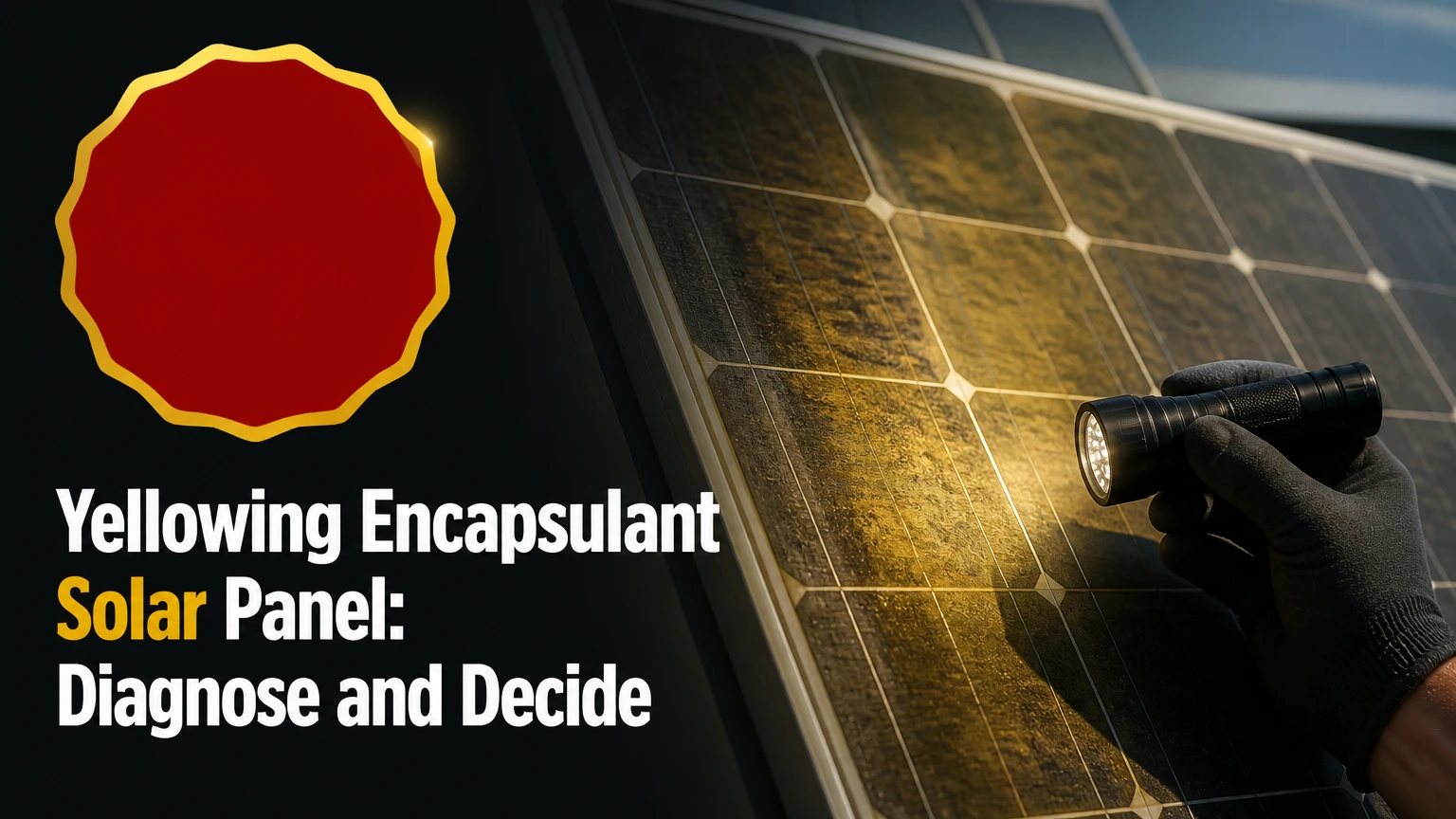 yellowing encapsulant solar panel