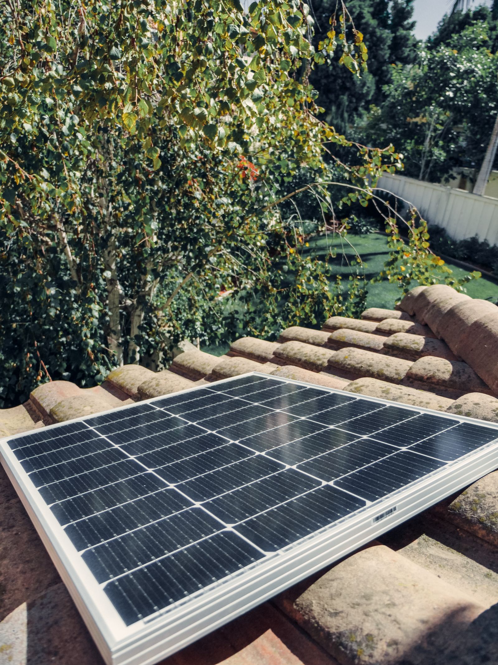Illustrative stock photo of a residential solar roof